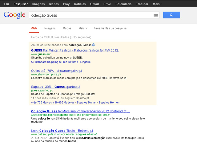 pesquisa Google Guess